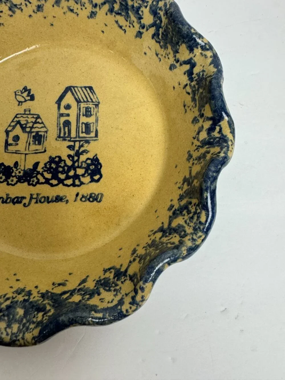 Vintage 1995s Stillmeadow Pottery Jim Palph Stoneware Spongeware Birdhouses